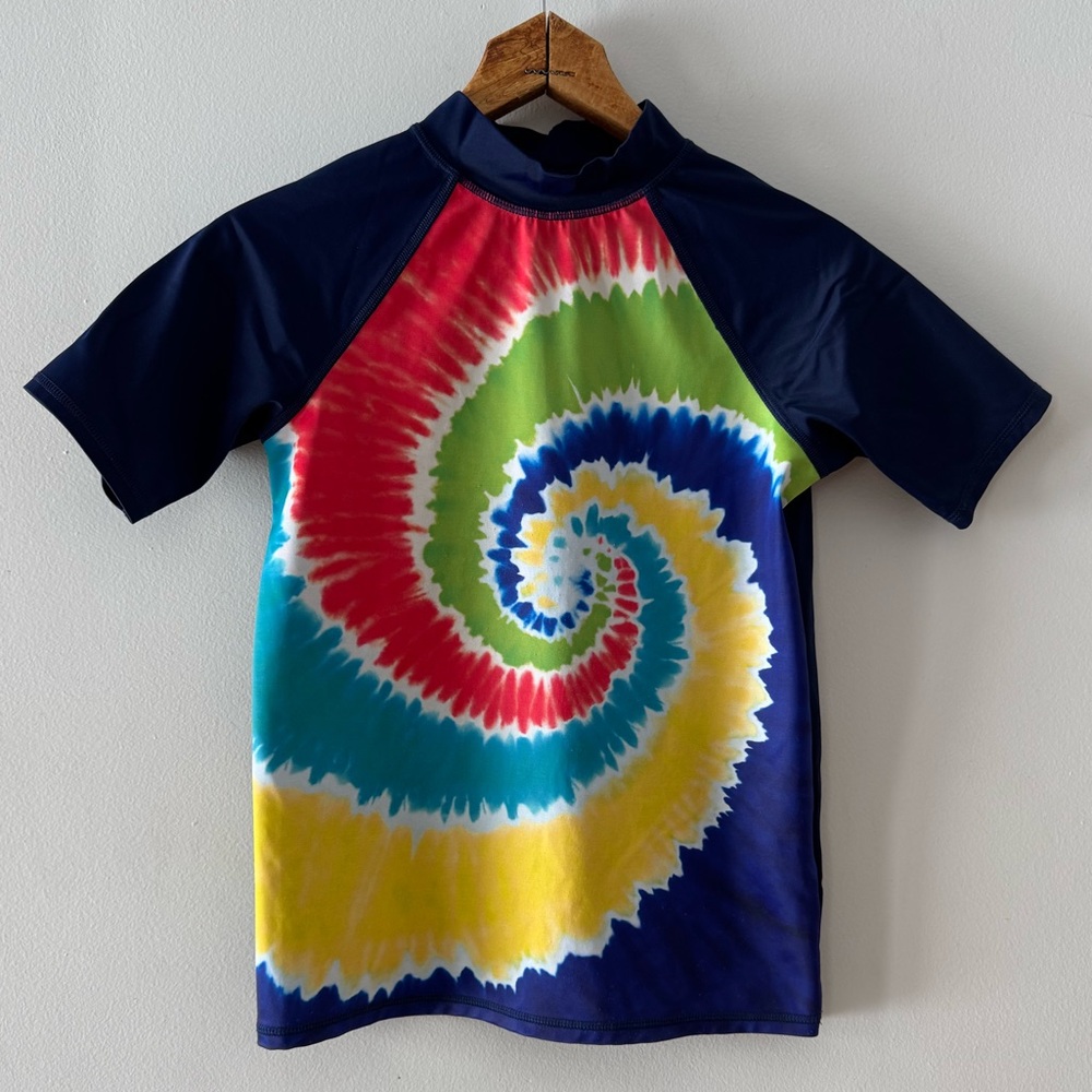 Lands’ End Rash Guard Swim Shirt, Sz‎ Small 8, swim, beach, ocean, tie dye water